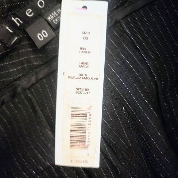 NWT Theory Caren pinstriped pants 00 - Picture 5 of 5